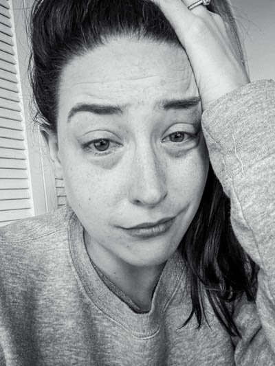 Woman struggling with anxiety